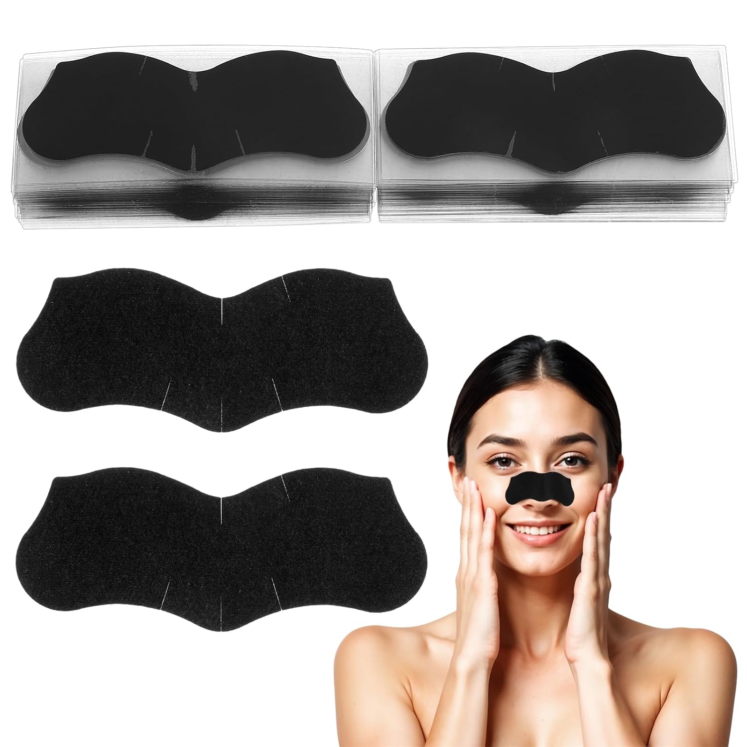 Charcoal Pore Strip - 15 Stuks Bamboe Houtskool Mee-eter Poriën
