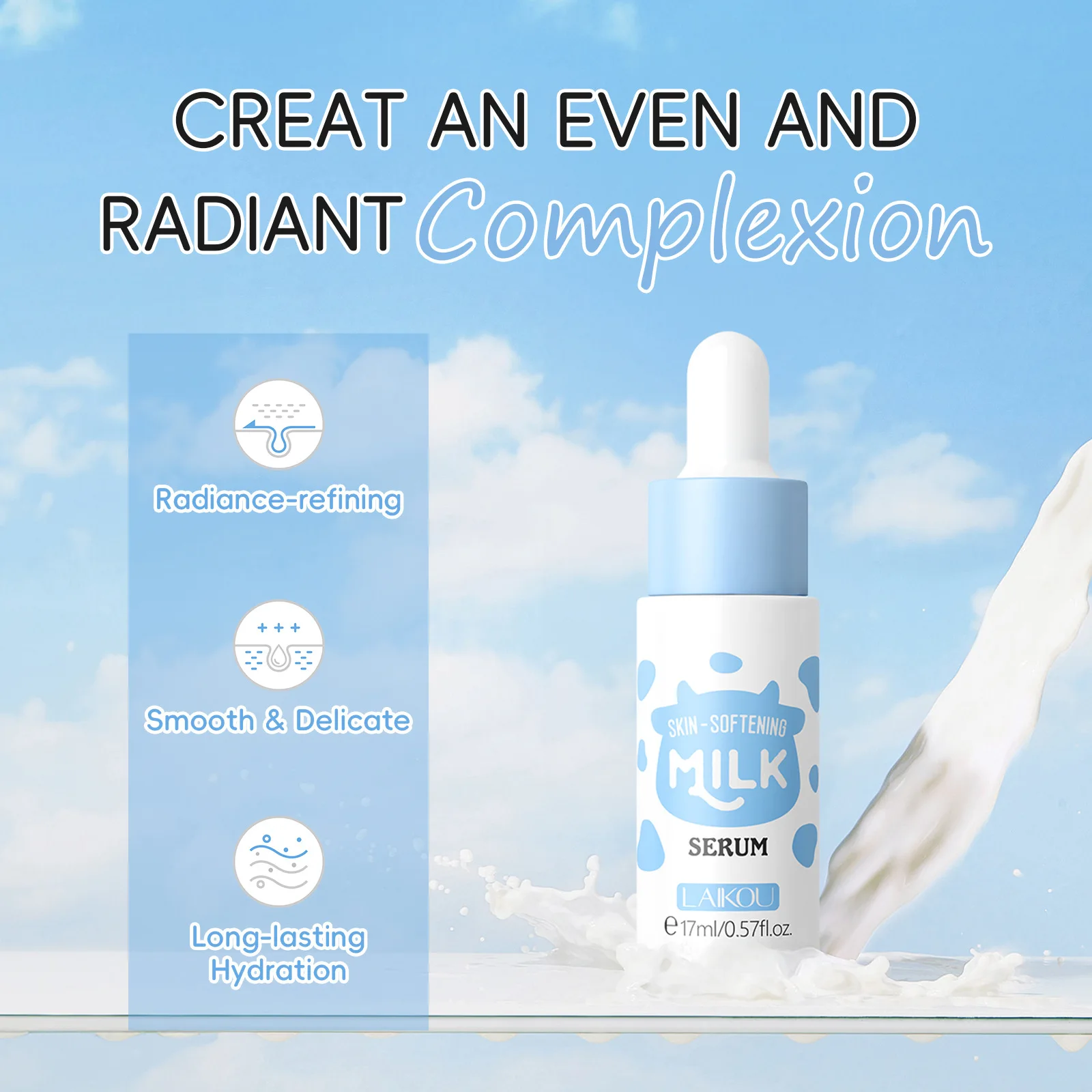 Alpha Arbutin Serum - 17ml Melk Gezichtsserum voor Gezichtsverzorging Hydraterende
