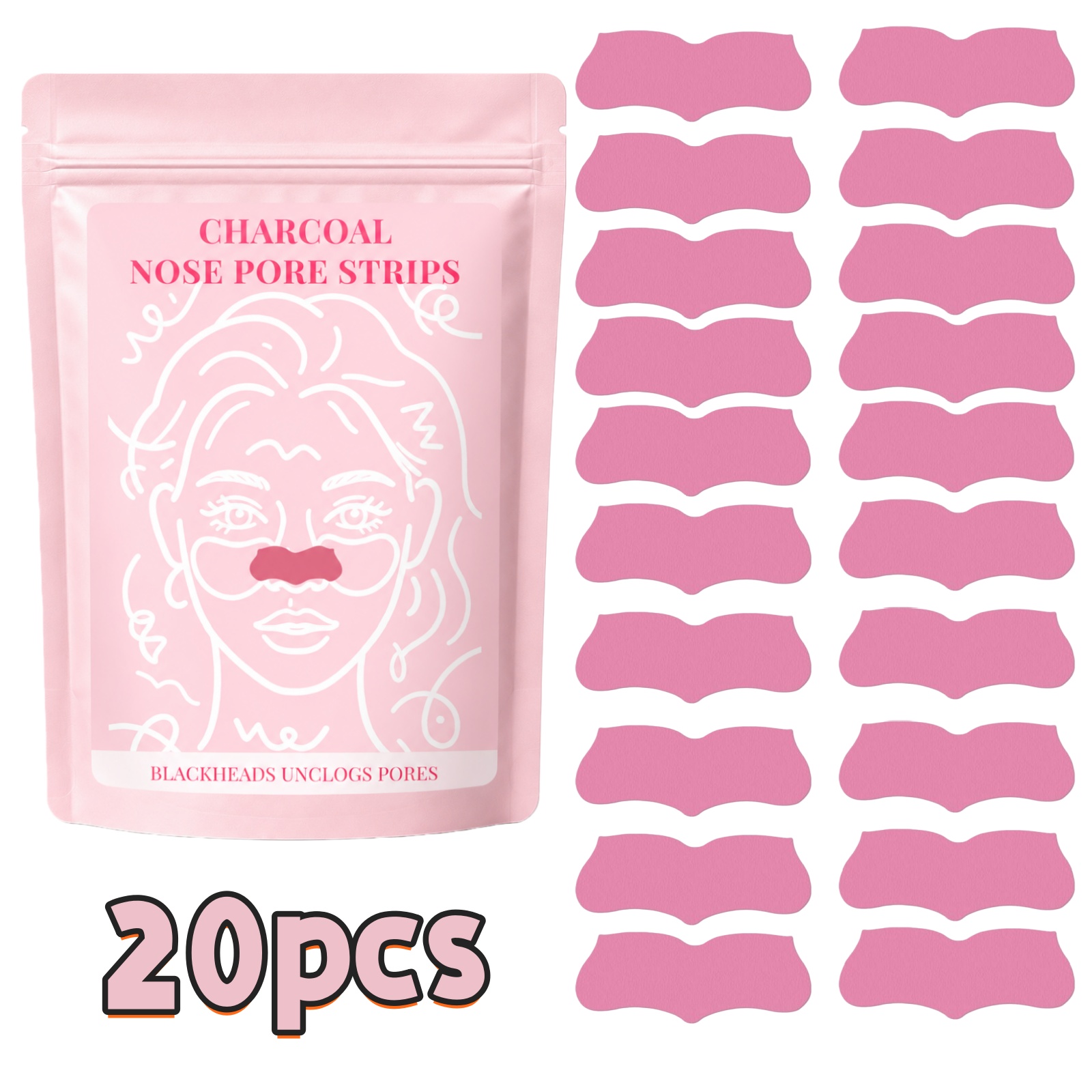 20 stuks diep reinigende mee-e - Charcoal Pore Strip recensie en prijs